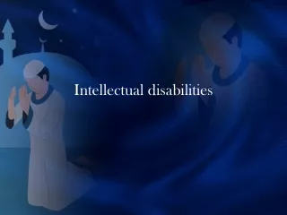 Intellectual disabilities