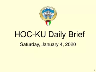 HOC-KU Daily Brief