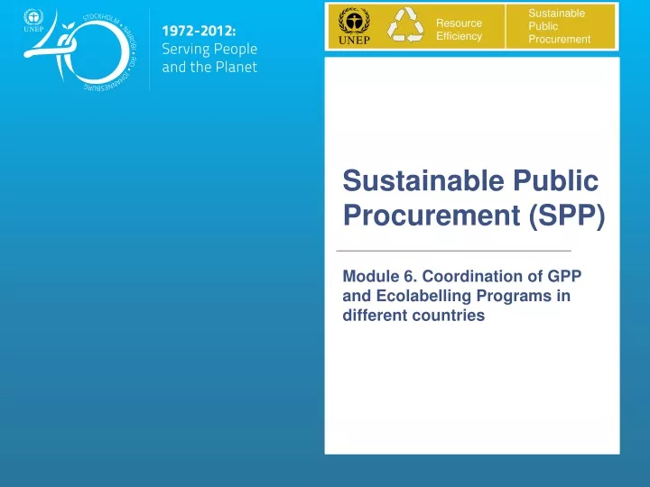 sustainable public procurement spp