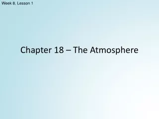 Chapter 18  –  The Atmosphere