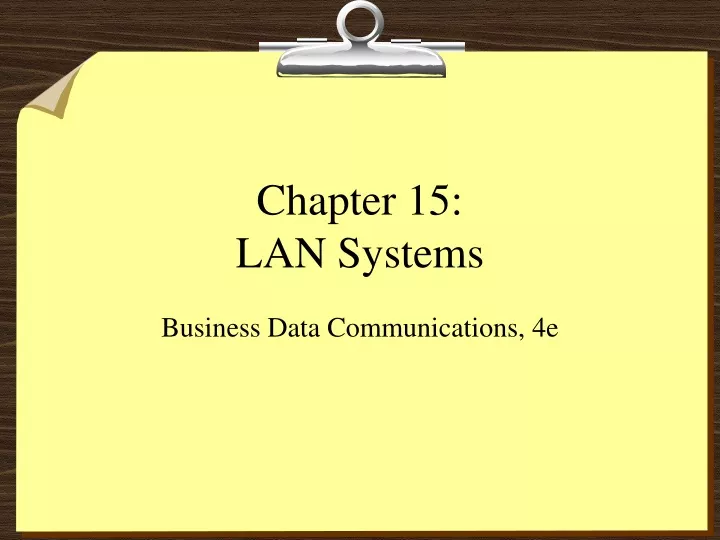 chapter 15 lan systems