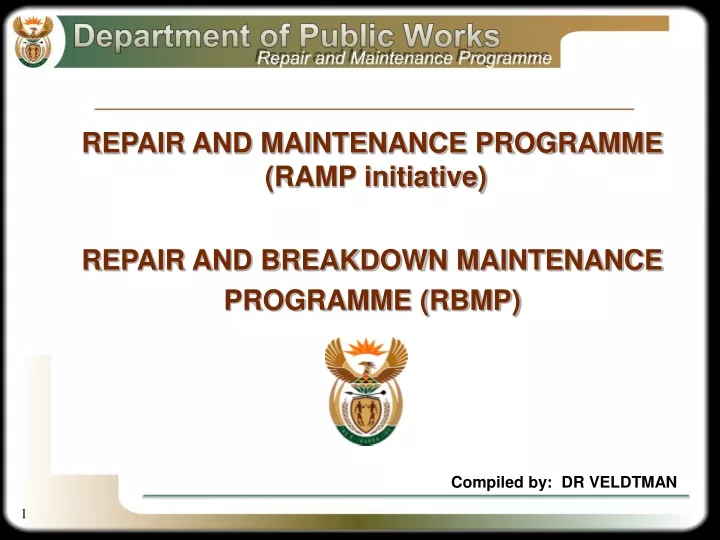 repair and maintenance programme ramp initiative