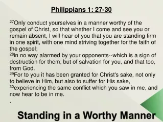 Philippians 1: 27-30