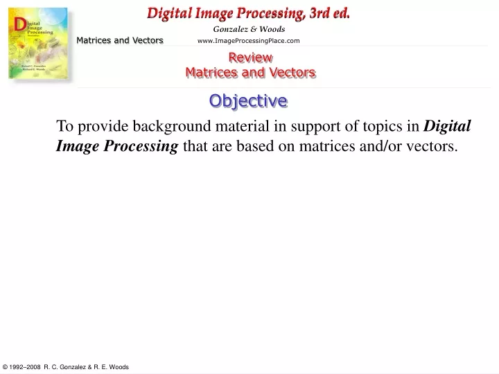 review matrices and vectors