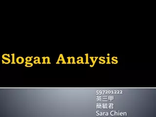 Slogan Analysis
