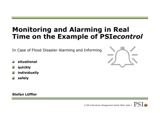 Monitoring and Alarming in Real Time on the Example of PSI econtrol