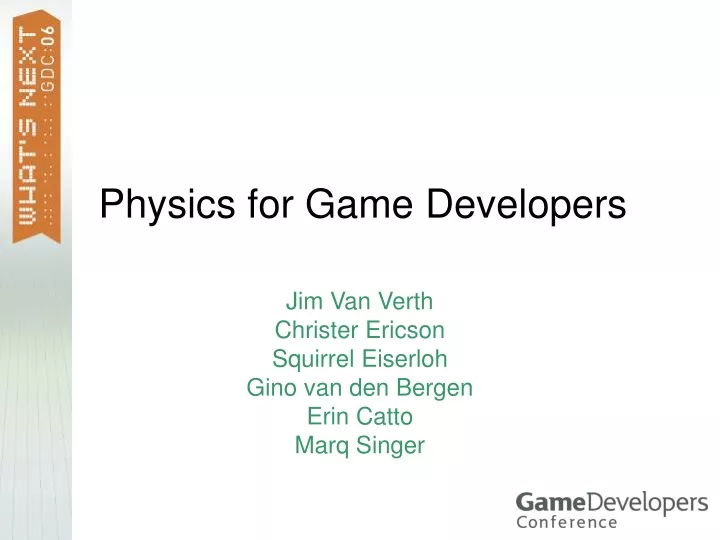 physics for game developers