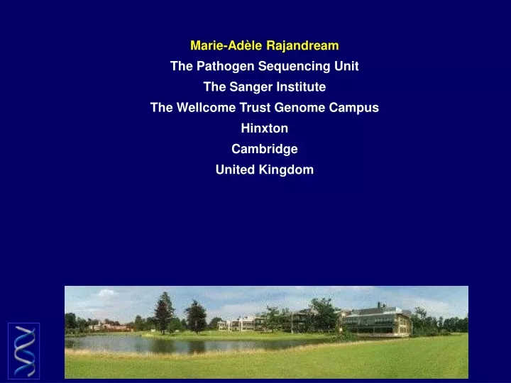 marie ad le rajandream the pathogen sequencing