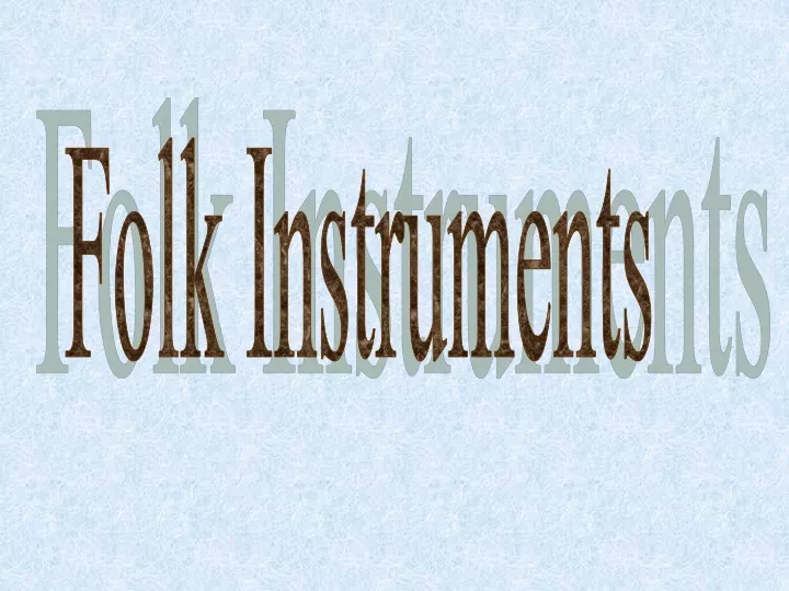 folk instruments