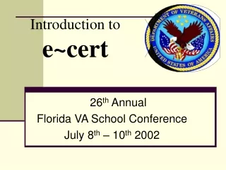 Introduction to e~cert