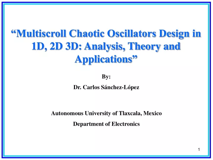 multiscroll chaotic oscillators design