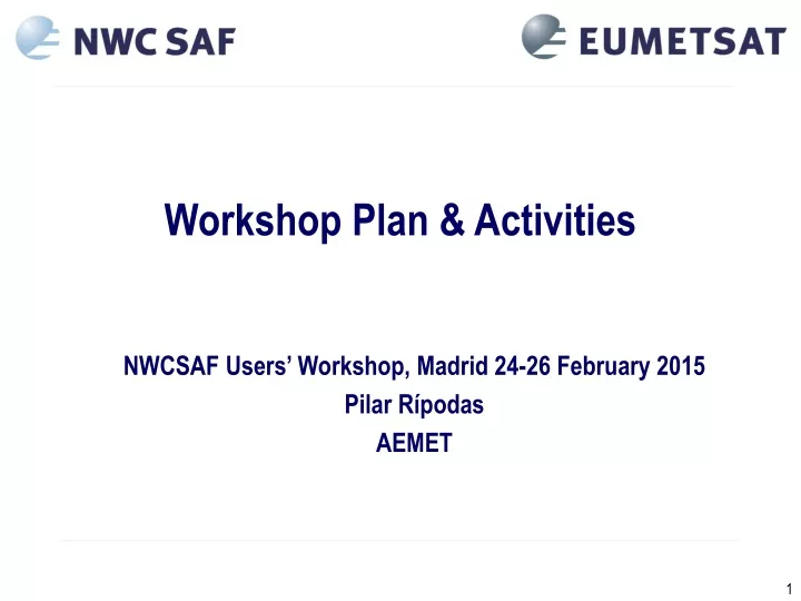 workshop plan activities