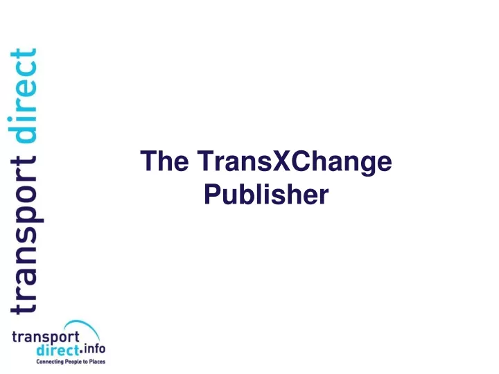 the transxchange publisher