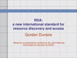 RDA: a new international standard for resource discovery and access