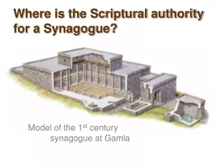 Where is the Scriptural authority for a Synagogue?