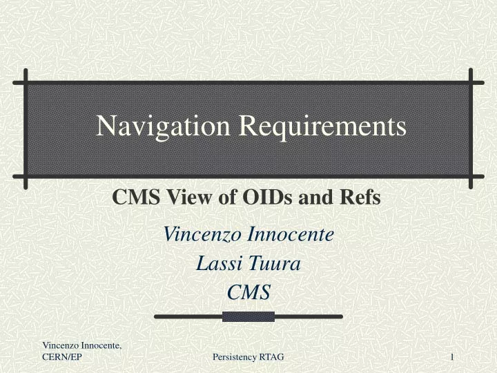 navigation requirements