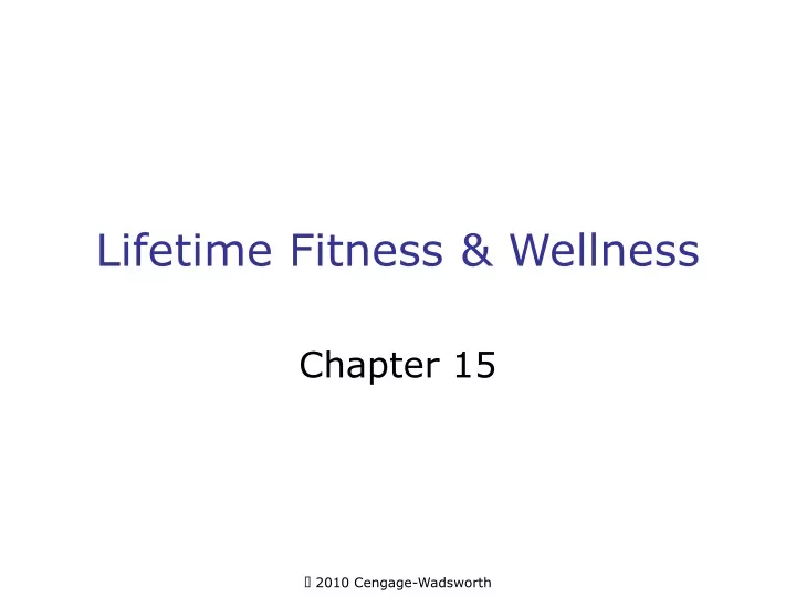 lifetime fitness wellness