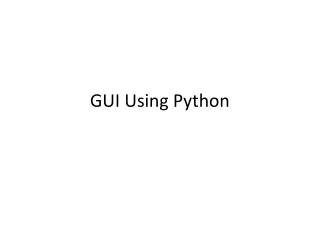GUI Using Python