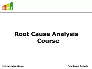 Root Cause Analysis Course