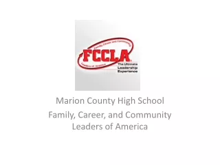 Marion County High School Family, Career, and Community Leaders of America