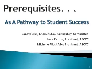 As A Pathway to Student Success