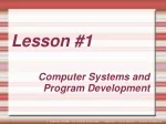 Computer Systems and Program Development - slide 1