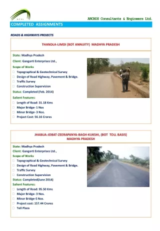 ROADS &amp; HIGHWAYS PROJECTS