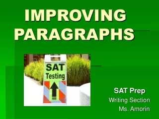 IMPROVING                               PARAGRAPHS