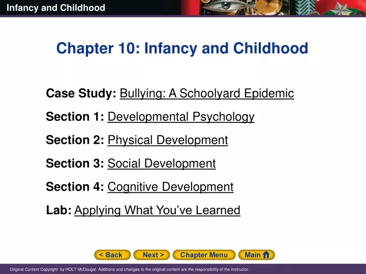 chapter 10 infancy and childhood case study
