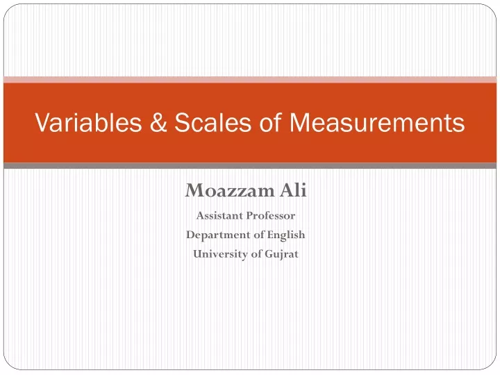 variables scales of measurements