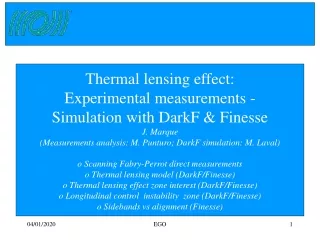 thermal lensing effect experimental measurements