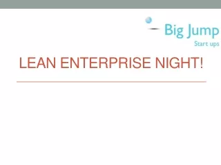 Lean Enterprise Night!