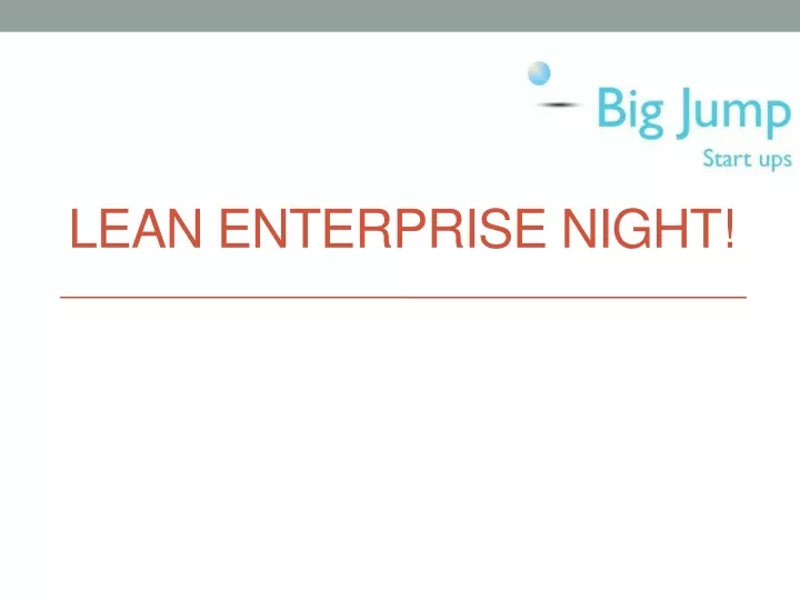 lean enterprise night