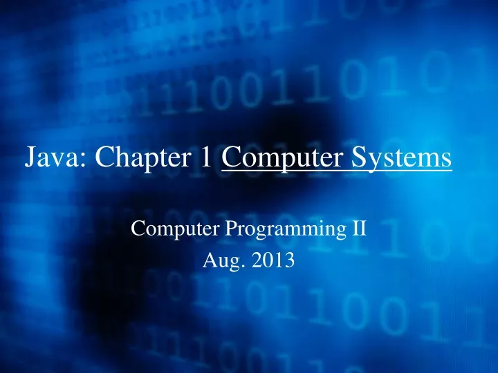 java chapter 1 computer systems