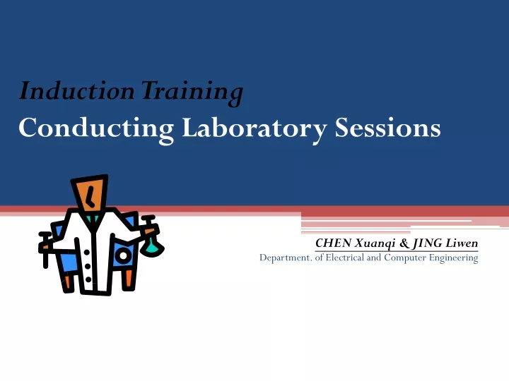 induction training conducting laboratory sessions