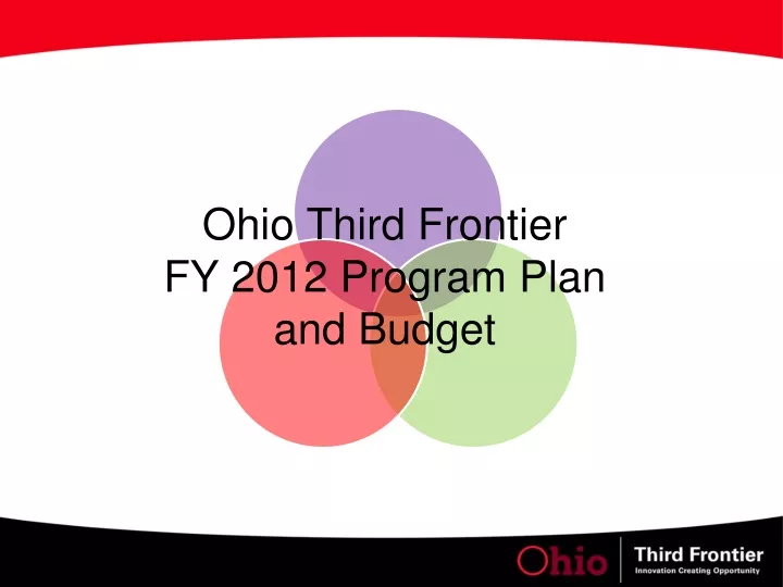 ohio third frontier fy 2012 program plan and budget