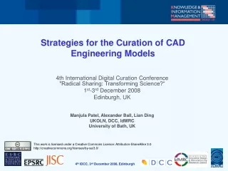 Strategies for the Curation of CAD Engineering Models