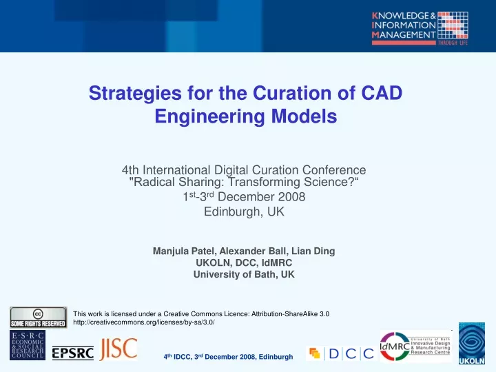 strategies for the curation of cad engineering models