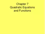 PPT - Quadratic Functions and Equations PowerPoint Presentation, free ...