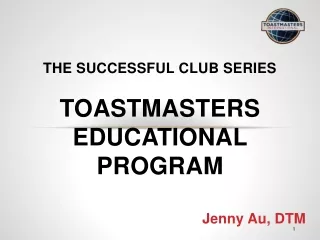 The Successful Club Series Toastmasters  Educational Program