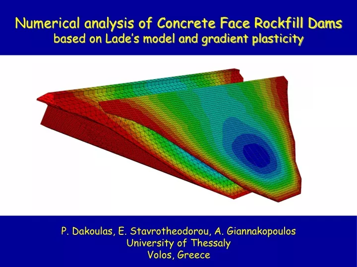 numerical analysis of concrete face rockfill dams