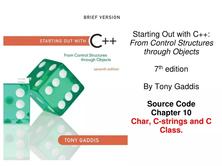 starting out with c from control structures