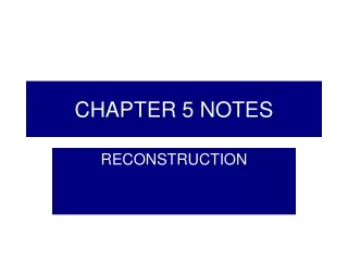CHAPTER 5 NOTES