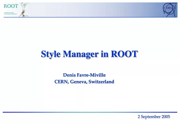style manager in root