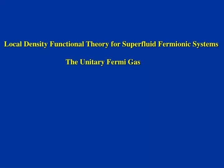 local density functional theory for superfluid