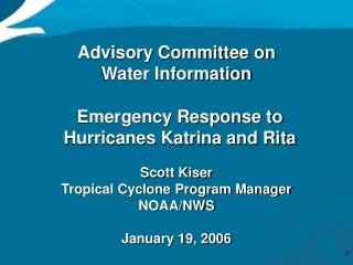 Advisory Committee on  Water Information