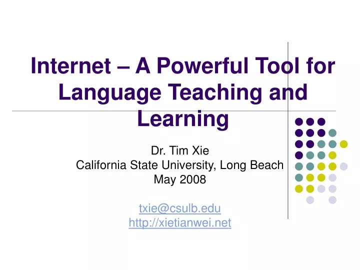 internet a powerful tool for language teaching and learning