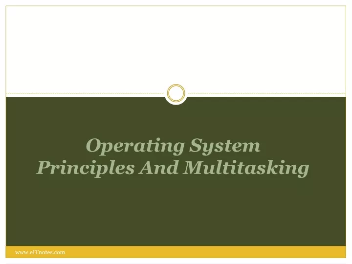 operating system principles and multitasking