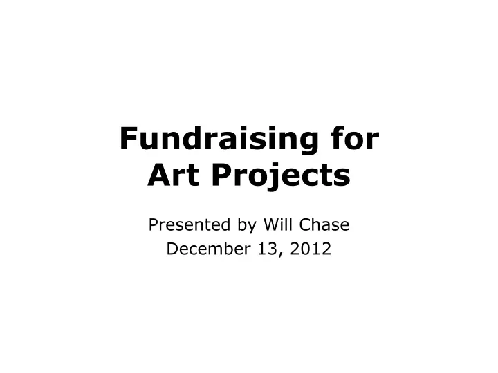 presented by will chase december 13 2012