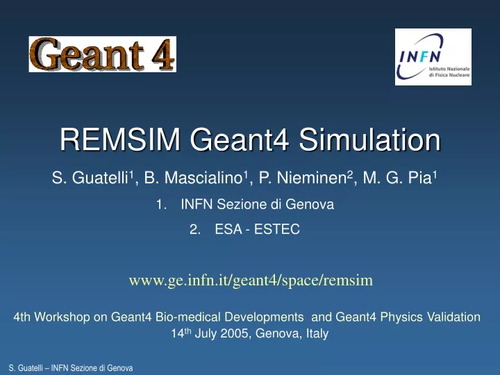 remsim geant4 simulation